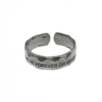 Bague Réglable "Love me Forever or Never" Collection Messages